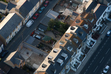 Aerial view of Deal in the state England, Great Britain