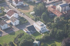 Aerial view of Castle tower at Castle Deal Castle at the sea shore of the channel in Deal in England, United Kingdom
