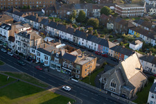 Bird's eye view of Deal in the state England, Great Britain