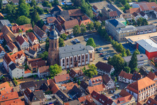 Church market square, Plätzl in Kandel in the state Rhineland-Palatinate, Germany