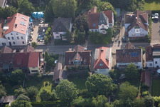 Bismarckstr in Kandel in the state Rhineland-Palatinate, Germany seen from above