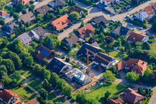 Construction site for single-family home in Berwartsteinstr in Kandel in the state Rhineland-Palatinate, Germany