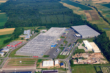 Horst Industrial Estate, Zufall Logistics Center in the district Minderslachen in Kandel in the state Rhineland-Palatinate, Germany out of the air