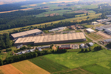 Horst Industrial Estate, Zufall Logistics Center in the district Minderslachen in Kandel in the state Rhineland-Palatinate, Germany out of the air