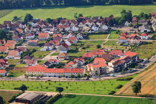 On the high trail in Kandel in the state Rhineland-Palatinate, Germany from the plane