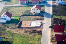 Oblique view of New development area NO in the district Schaidt in Wörth am Rhein in the state Rhineland-Palatinate, Germany