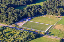 Sports fields Minderslachen in the district Minderslachen in Kandel in the state Rhineland-Palatinate, Germany