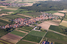 Aerial photograpy of From the southwest in Erlenbach bei Kandel in the state Rhineland-Palatinate, Germany