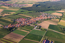 Oblique view of From the southwest in Erlenbach bei Kandel in the state Rhineland-Palatinate, Germany