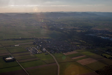 Aerial view of From the east in Steinweiler in the state Rhineland-Palatinate, Germany