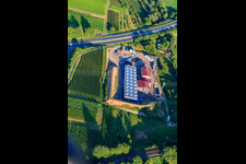 Aerial photograpy of Geothermal plant of Pfalzwerke geofuture GmbH at Insheim on the A65 in Insheim in the state Rhineland-Palatinate, Germany