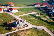 New development area NO in the district Schaidt in Wörth am Rhein in the state Rhineland-Palatinate, Germany from above