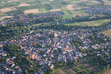 District Billigheim in Billigheim-Ingenheim in the state Rhineland-Palatinate, Germany from the drone perspective
