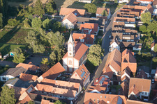 Aerial view of District Mühlhofen in Billigheim-Ingenheim in the state Rhineland-Palatinate, Germany