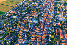 Aerial view of Main Street from the West in Kandel in the state Rhineland-Palatinate, Germany