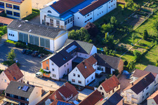 Aerial photograpy of Raiffeisenstr in Minfeld in the state Rhineland-Palatinate, Germany