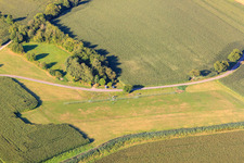 Model airfield of the MFC Bad Bergzabern in Oberotterbach in the state Rhineland-Palatinate, Germany seen from above