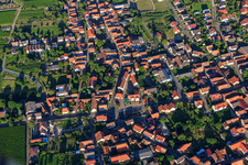 Aerial view of Weinstr in Oberotterbach in the state Rhineland-Palatinate, Germany