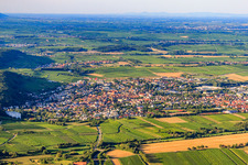 City view from the south in Bad Bergzabern in the state Rhineland-Palatinate, Germany from above