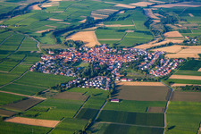 District Mörzheim in Landau in der Pfalz in the state Rhineland-Palatinate, Germany seen from above