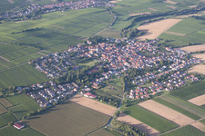 District Mörzheim in Landau in der Pfalz in the state Rhineland-Palatinate, Germany from the plane