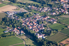 Aerial view of District Appenhofen in Billigheim-Ingenheim in the state Rhineland-Palatinate, Germany