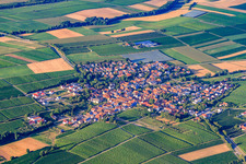 Village overview from the southwest in Impflingen in the state Rhineland-Palatinate, Germany