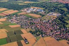 Village overview from the northwest in Rohrbach in the state Rhineland-Palatinate, Germany