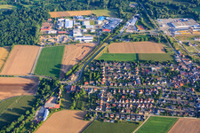 Aerial view of Village view from the north in Rohrbach in the state Rhineland-Palatinate, Germany