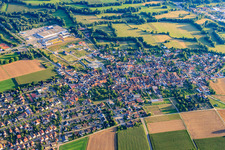 Oblique view of Village view from the north in Rohrbach in the state Rhineland-Palatinate, Germany