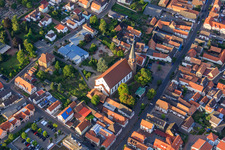 St. Mary's Assumption in Herxheim bei Landau in the state Rhineland-Palatinate, Germany out of the air