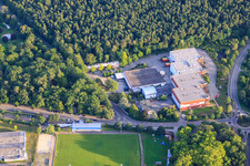 Furniture Gilb in Herxheim bei Landau in the state Rhineland-Palatinate, Germany seen from above