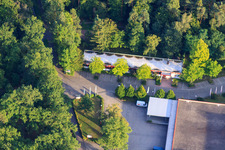 Furniture Gilb in Herxheim bei Landau in the state Rhineland-Palatinate, Germany from the plane