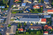 Am Kleinwald commercial area with transparent packaging Weber GmbH and Lisa Wetzel Beautycastle - Beauty Salon Herxheim in Herxheim bei Landau in the state Rhineland-Palatinate, Germany