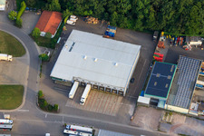 Aerial view of Gäxwald industrial estate with Arnulf Weiller GmbH in Herxheim bei Landau in the state Rhineland-Palatinate, Germany