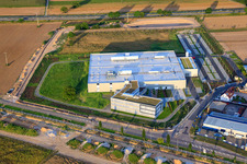 New building DBK David + Baader GmbH in Rülzheim in the state Rhineland-Palatinate, Germany seen from above