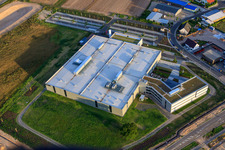Bird's eye view of New building DBK David + Baader GmbH in Rülzheim in the state Rhineland-Palatinate, Germany