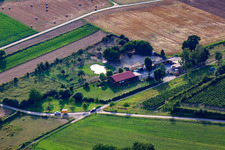 Aerial view of Herxe/Wagner Ranch in Herxheim bei Landau in the state Rhineland-Palatinate, Germany