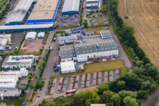 Aerial view of Rose Druck GmbH in Landau in der Pfalz in the state Rhineland-Palatinate, Germany