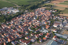 District Niederhochstadt in Hochstadt in the state Rhineland-Palatinate, Germany seen from above