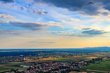 View over the Southern Palatinate in Weingarten in the state Rhineland-Palatinate, Germany