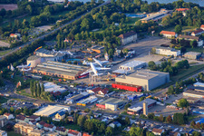 Aerial view of Technology Museum Speyer in Speyer in the state Rhineland-Palatinate, Germany
