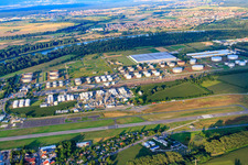 Airport Speyer in Speyer in the state Rhineland-Palatinate, Germany from above