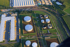 Aerial view of DHL Speyer in Speyer in the state Rhineland-Palatinate, Germany