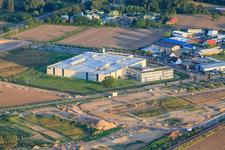 Nordring Industrial Estate DBK EMS GmbH & Co. KG and DBK David + Baader GmbH in Rülzheim in the state Rhineland-Palatinate, Germany from above