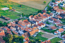 Main Street in Herxheimweyher in the state Rhineland-Palatinate, Germany out of the air