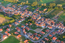 Aerial view of At Sonnenberg in Herxheimweyher in the state Rhineland-Palatinate, Germany