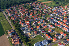Bird's eye view of At the clay pits in Rheinzabern in the state Rhineland-Palatinate, Germany