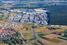 Industrial Park South with SAP Deutschland SE & Co. KG (WDF21) in Walldorf in the state Baden-Wuerttemberg, Germany