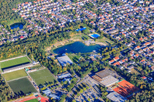 Waldstadion, Astoria Hall, sports and culture of SG Walldorf Astoria 1902 eV, FC Astoria Stadium and Aqwa Baths and Sauna Park Walldorf in Walldorf in the state Baden-Wuerttemberg, Germany